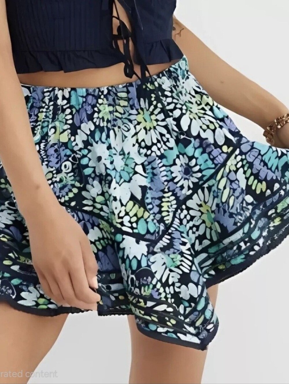 Aerie ROCK Flowered Skort